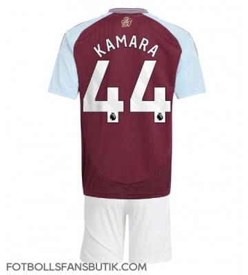 Aston Villa Boubacar Kamara #44 Replika Hemmatröja Barn 2024-25 Kortärmad (+ Korta byxor)